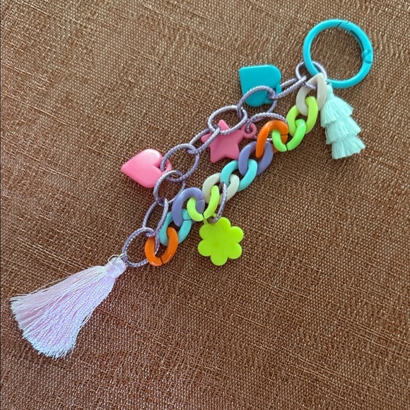 Other - Backpack Charms Colorful Chain Keychain with Tassels